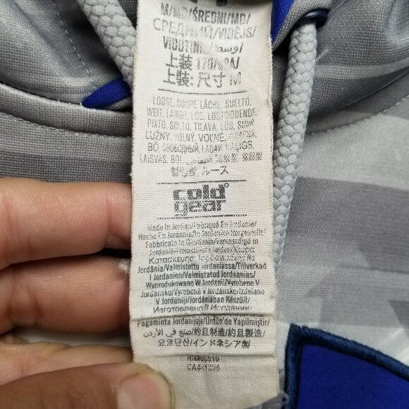 Under Armour Shirt Mens Medium Gray Loose Fit Pullover Sweatshirt Hoodie *Read* - Picture 5 of 13